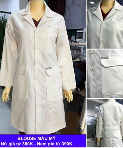(Mẫu Mỹ) Áo Blouse Bác Sĩ (Thân Dài)