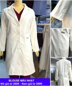 (Mẫu Nhật) Áo Blouse Bác Sĩ (Thân Dài)